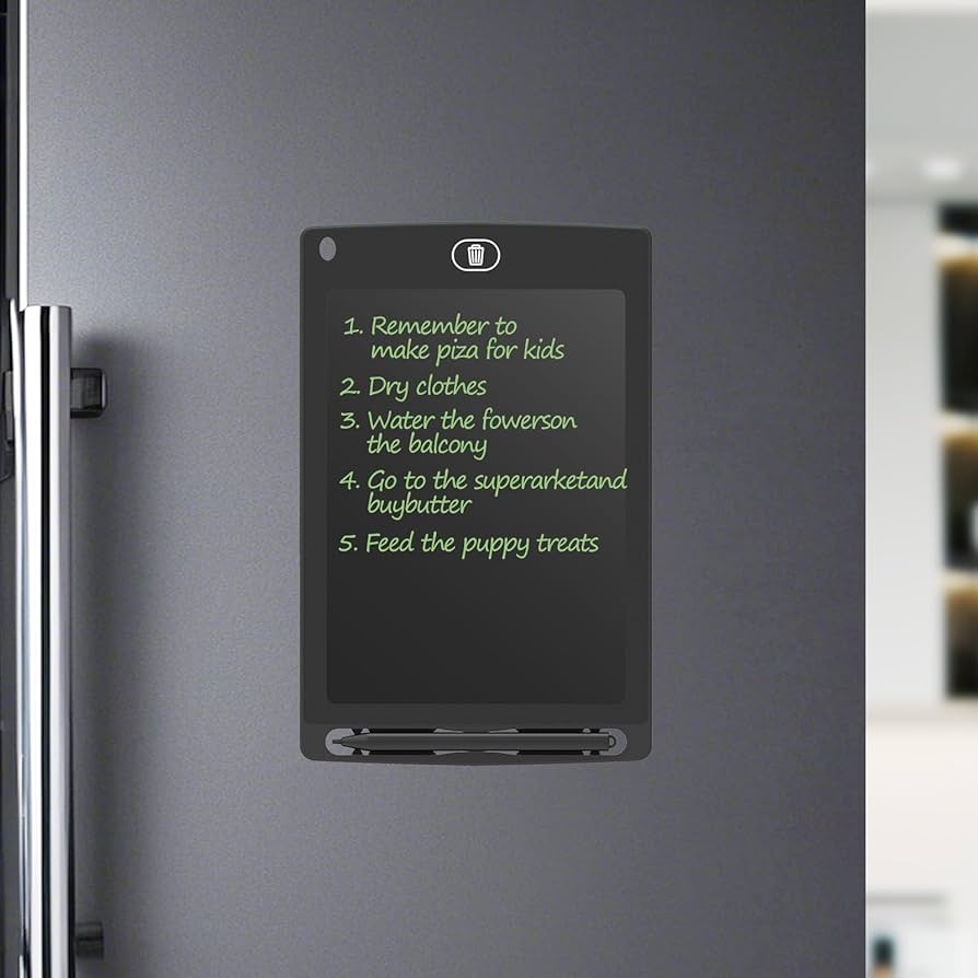 Amazon Magnetic To Do Grocery Shopping List Pad For Fridge LCD Digital Checklist Magnet Task Notepad Message Memo Board For Refrigerator Includes Fine tip Stylus Pen Instant Erase 6 x9 