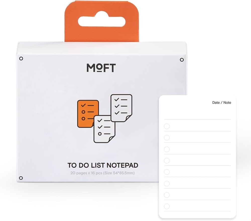Amazon MOFT To Do List Notepad For The Snap Flow Designed For Key To dos Card Sized With Rounded Corners Smooth To Write On 16 Packs Cell Phones Accessories