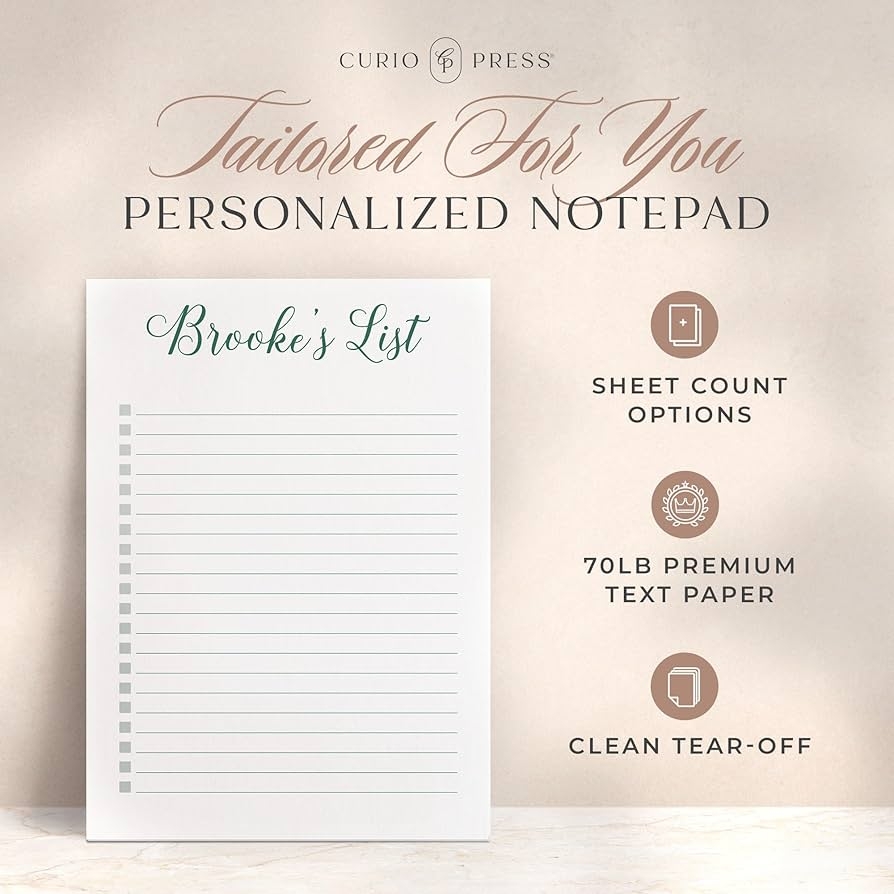 Amazon Personalized Notepads With Checkboxes Personalized To Do Notepad Personalized Stationery Custom Checklist Notepad Daily Plan Task List Daily List Notepad Personalized Memo Pads To Do List Pad Office Products