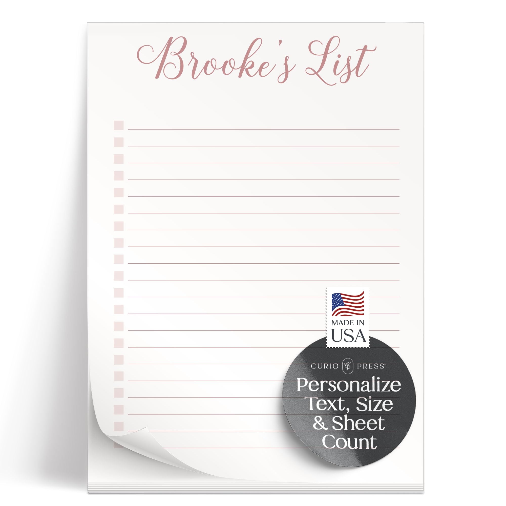 Amazon Personalized Notepads With Checkboxes Personalized To Do Notepad Personalized Stationery Custom Checklist Notepad Daily Plan Task List Daily List Notepad Personalized Memo Pads To Do List Pad Office Products