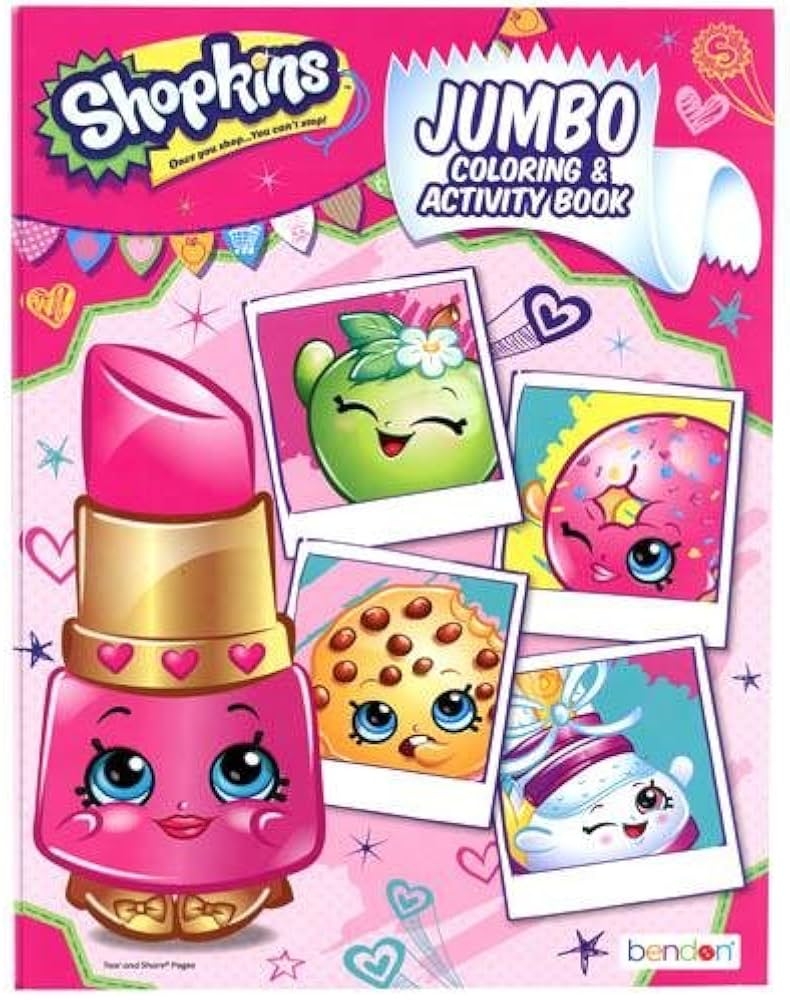 Amazon Shopkins Coloring Book With Stickers 96 Page Toys Games Amazon Shopkins Coloring Book With Stickers 96 Page Toys Games