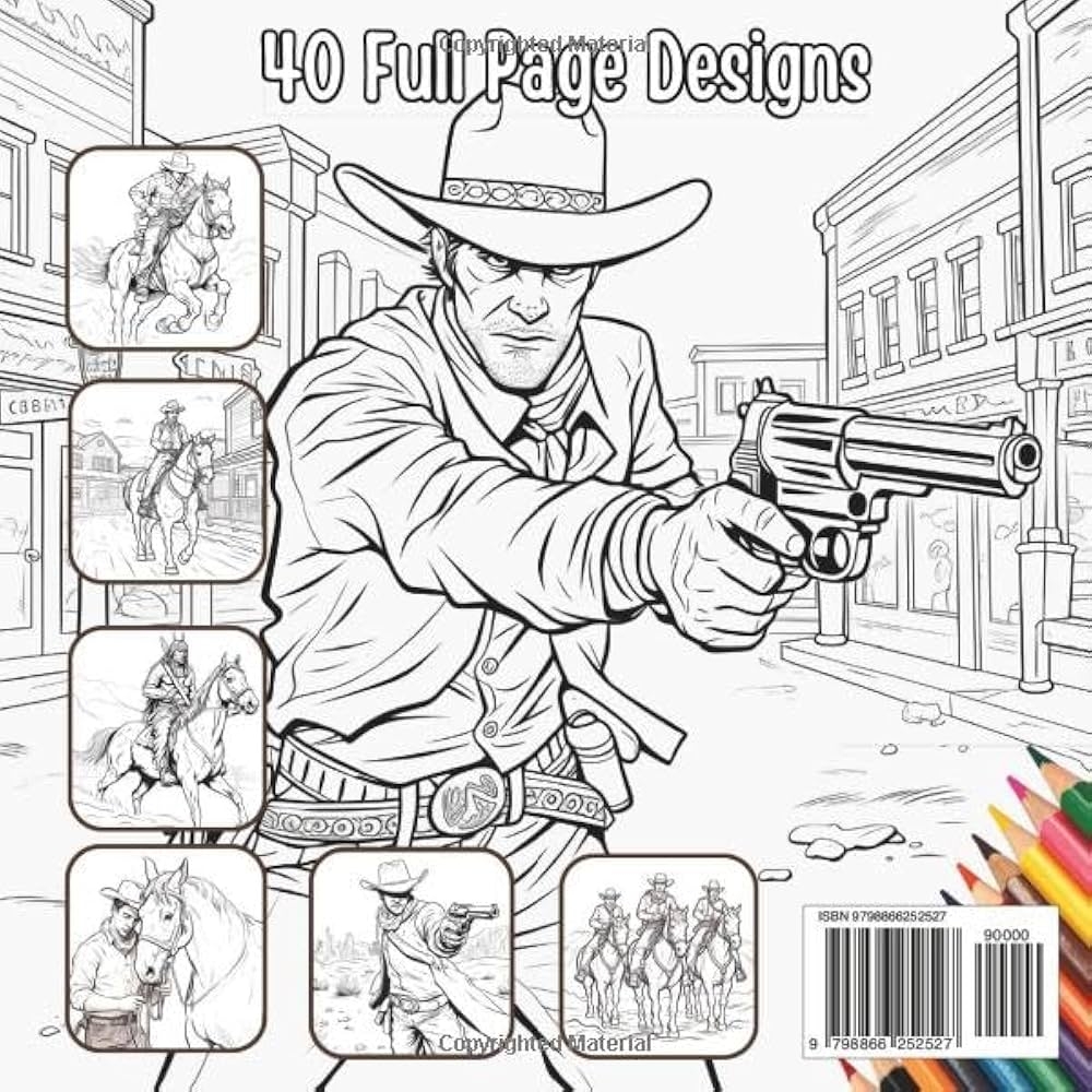 western coloring pages
