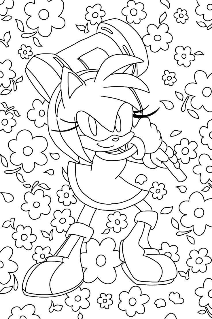 Amy And Sonic The Hedgehog The Official Coloring Book