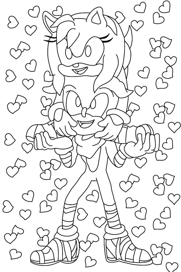 Amy And Sonic The Hedgehog The Official Coloring Book Coloring Pages Coloring Pages For Kids Dream Catcher Coloring Pages