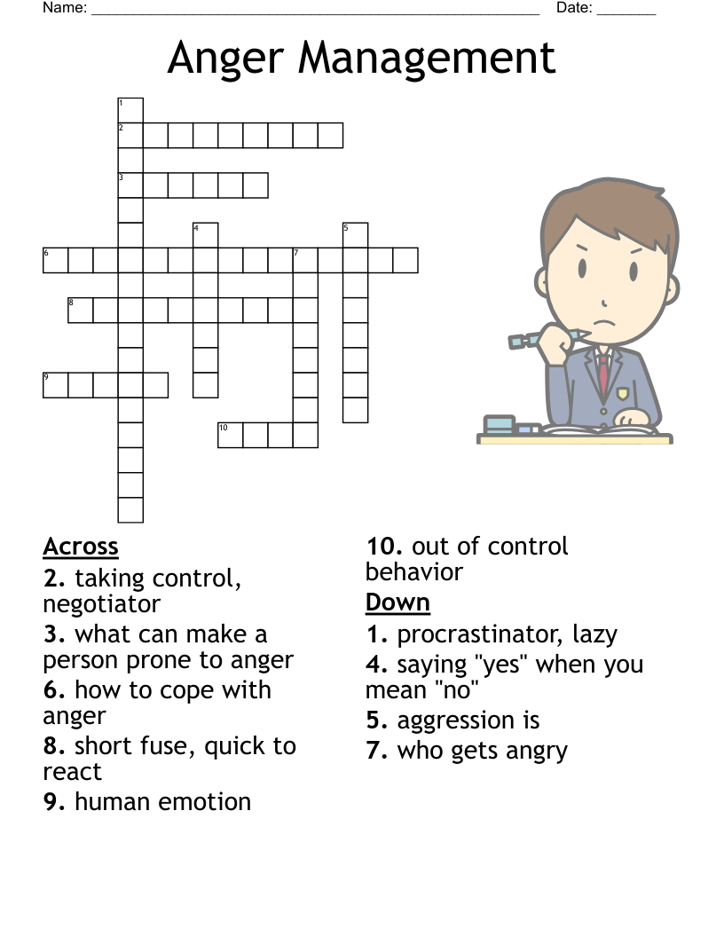 Anger Management Word Scramble WordMint