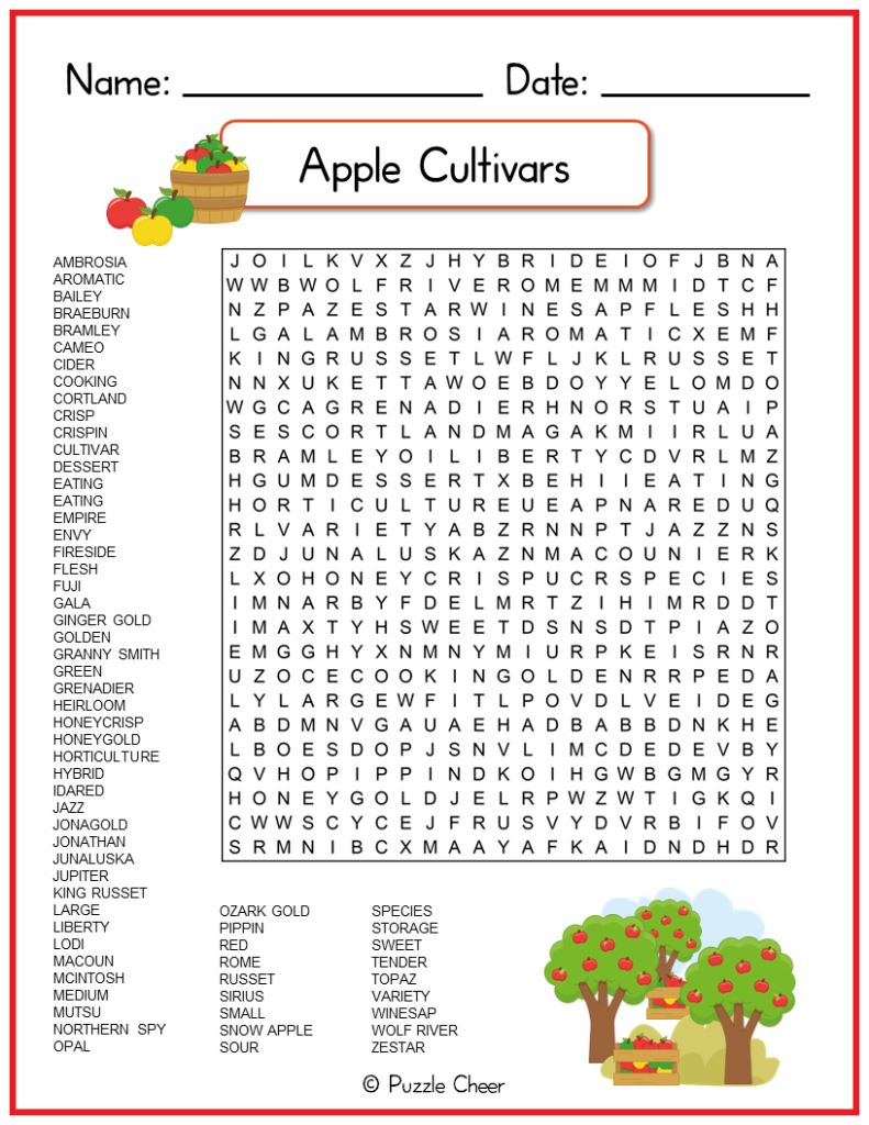 Apple Cultivars Word Search Puzzle Puzzle Cheer Apple Cultivars Word Search Puzzle Puzzle Cheer