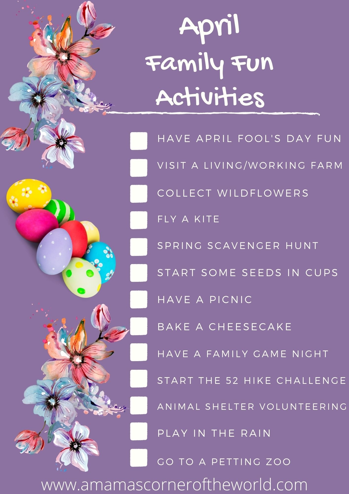 April Bucket List 13 Family Fun Activities For April April Bucket List 13 Family Fun Activities For April