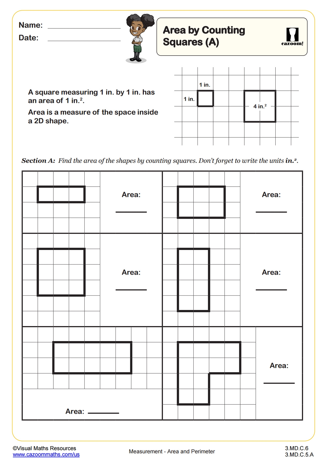 Area And Perimeter Worksheets Perimeter And Area Math Worksheets Cazoom Math