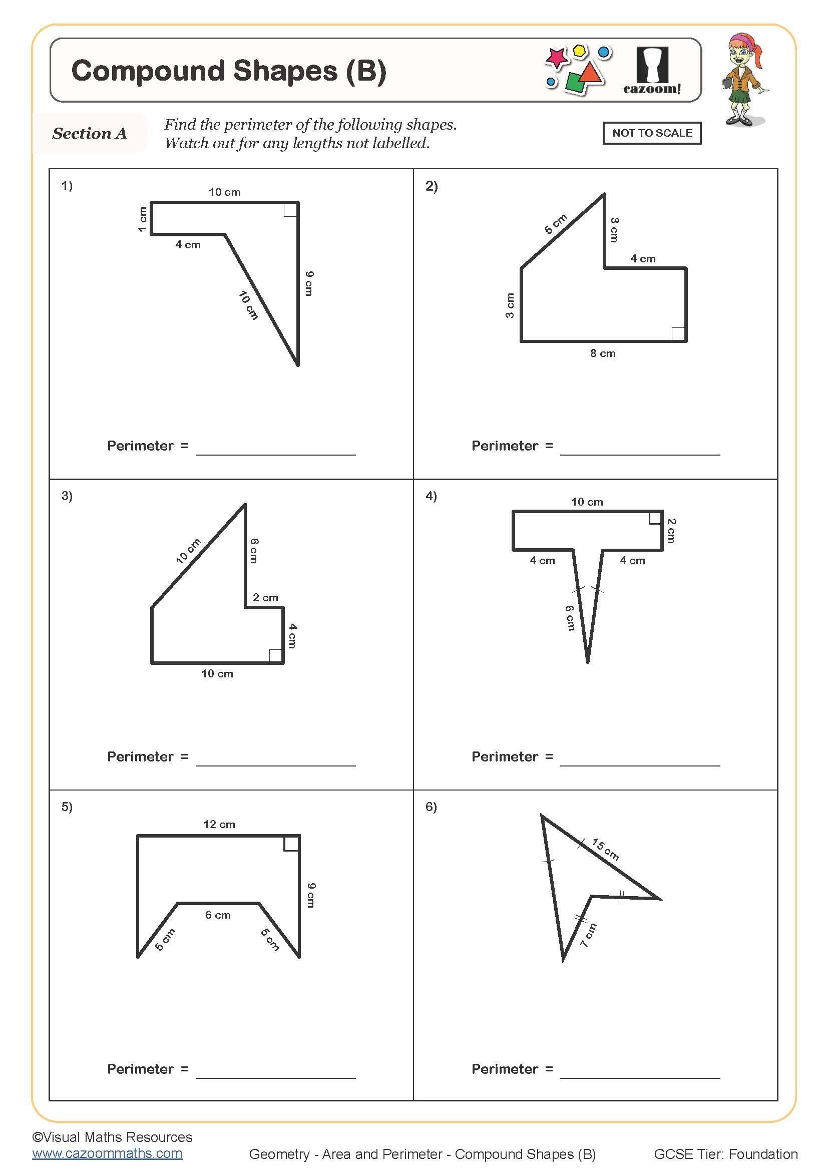 area of composite figures worksheet