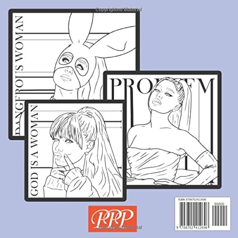 ariana grande coloring page