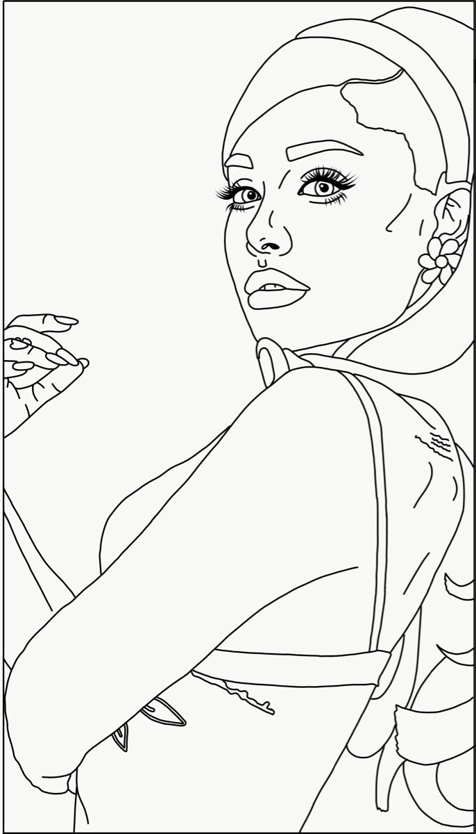 Ariana Grande Coloring Page