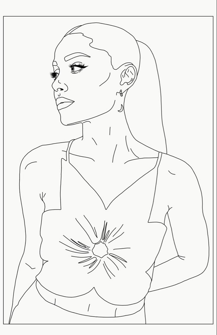 Ariana Grande Coloring Page