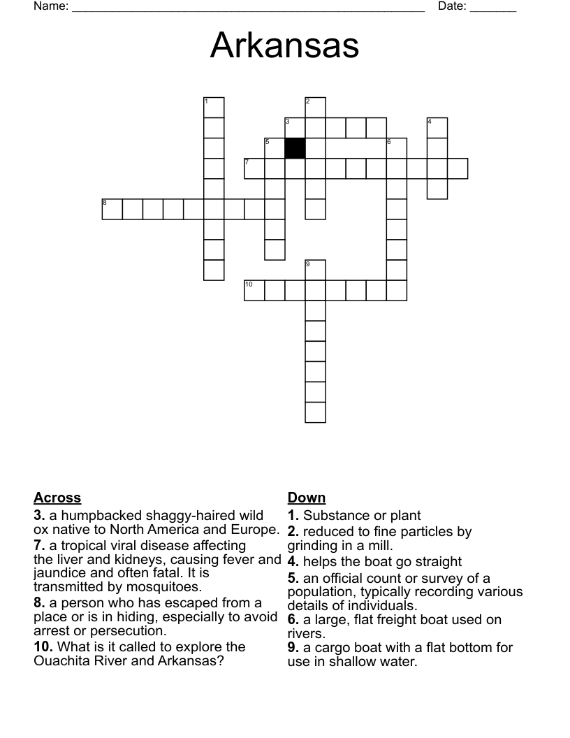 flat bottomed boat crossword