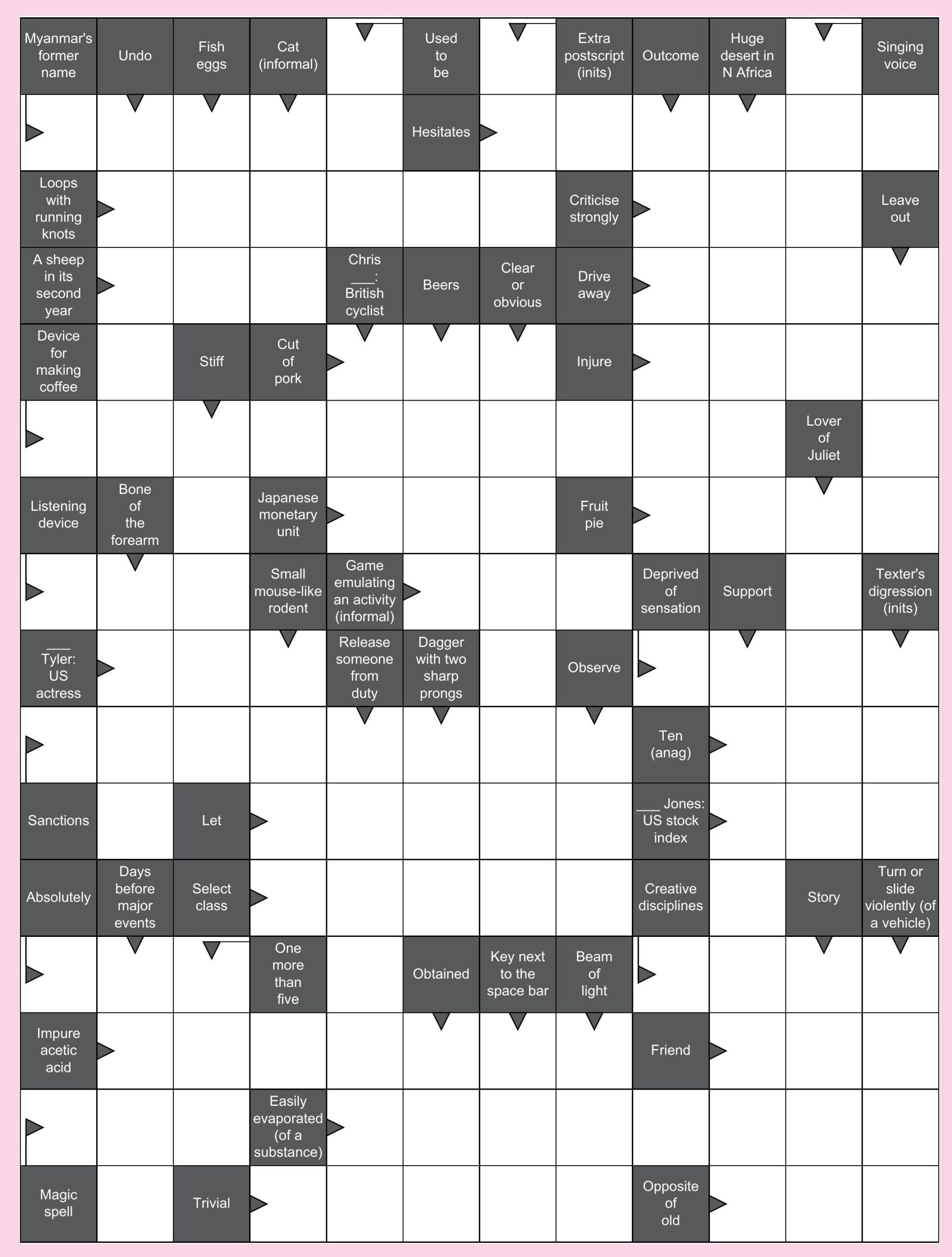 Arrow Word 19 Aug 2025 Best UK Magazine Readly