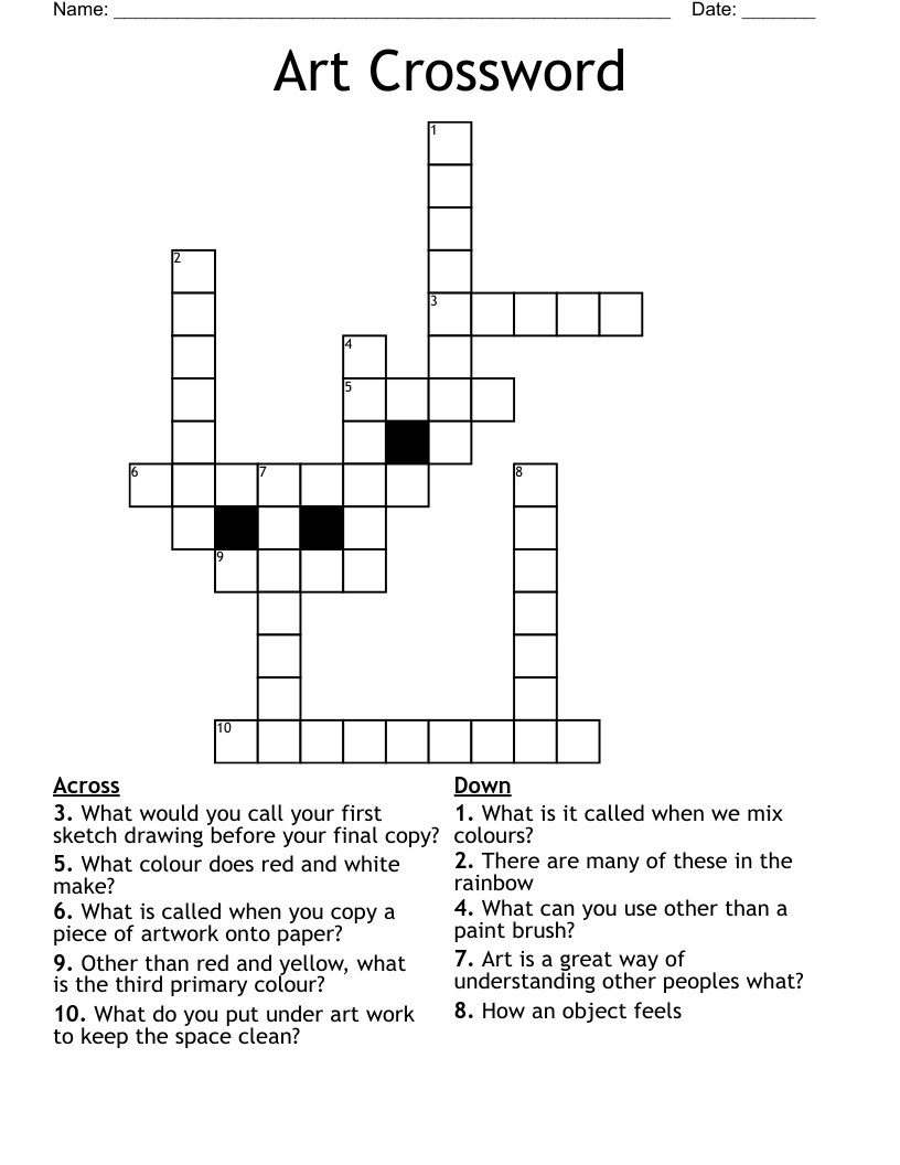 Art Crossword WordMint