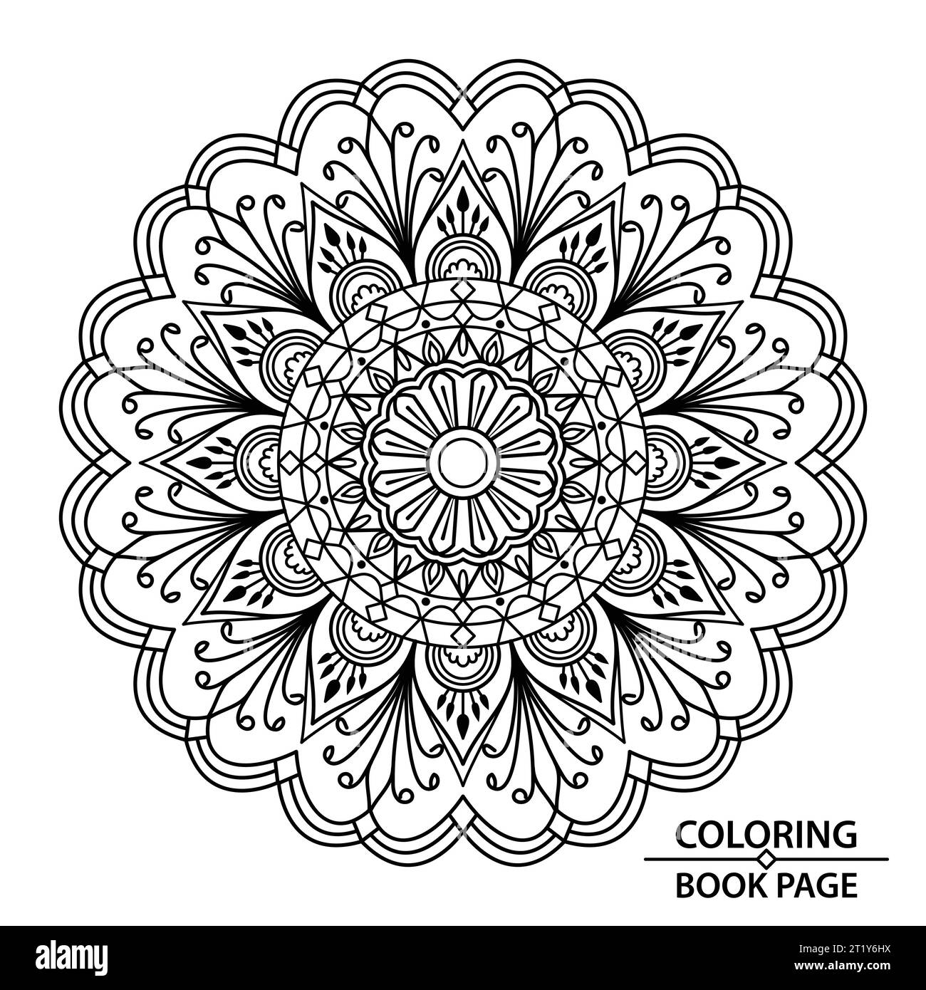 Artistic Mandala For Coloring Book Page Design Grab These Easy Mandala Coloring Pages Today And Enjoy A Few Minutes Of Uninterrupted Relaxing Stock Vector Image Art Alamy
