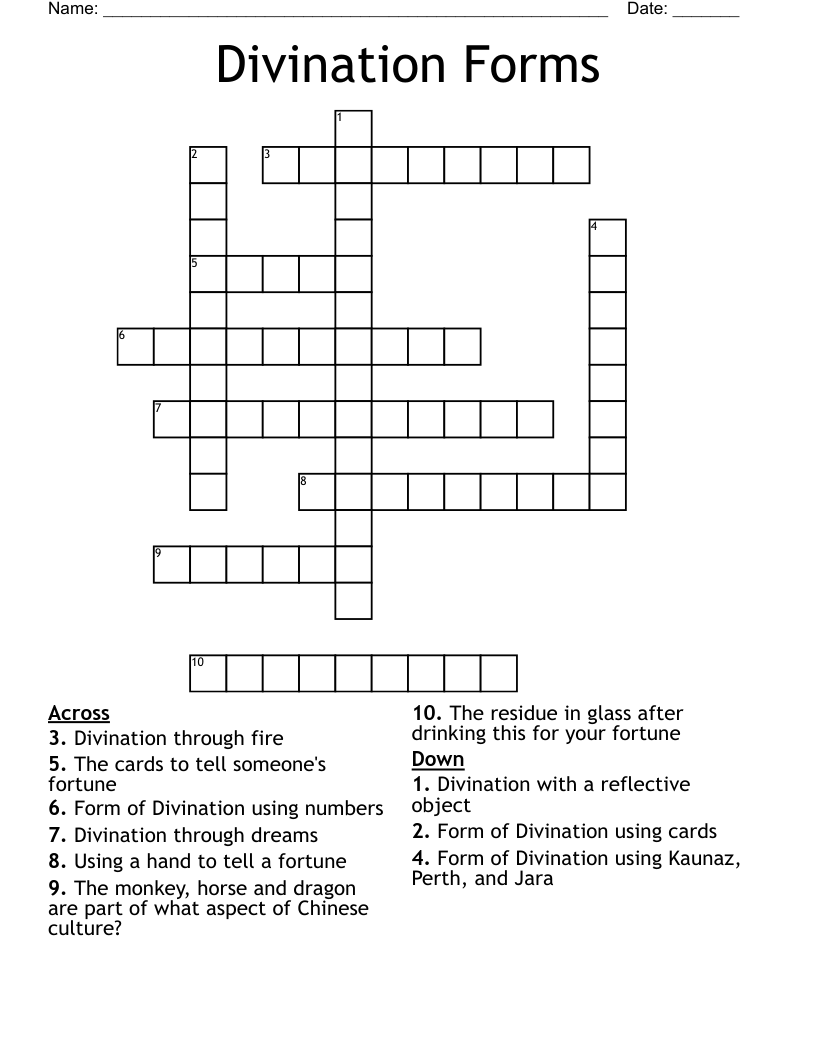 Astrology And Prediction Word Search WordMint