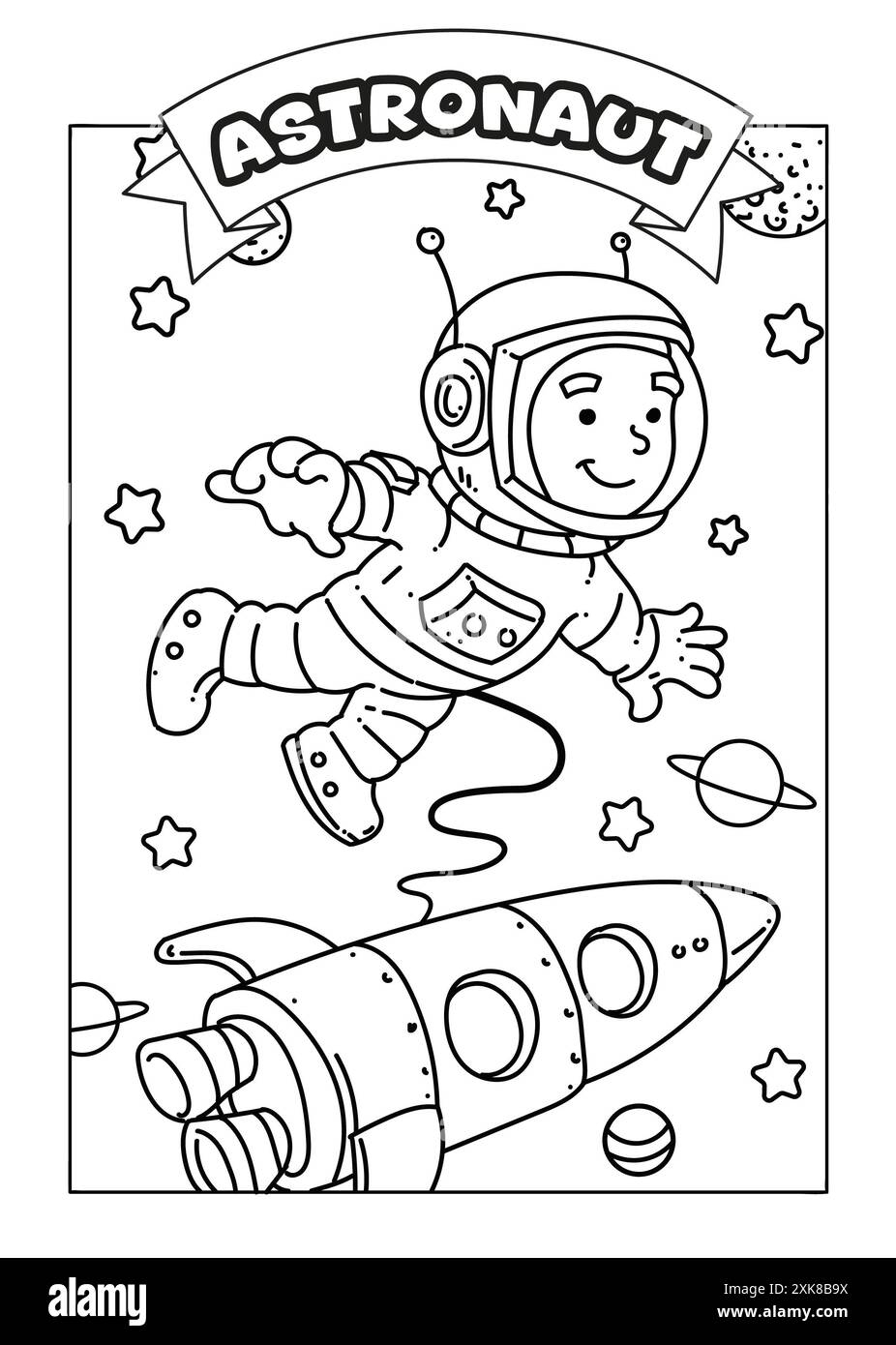 Astronaut Coloring Pages Printable Hi res Stock Photography And Images Alamy