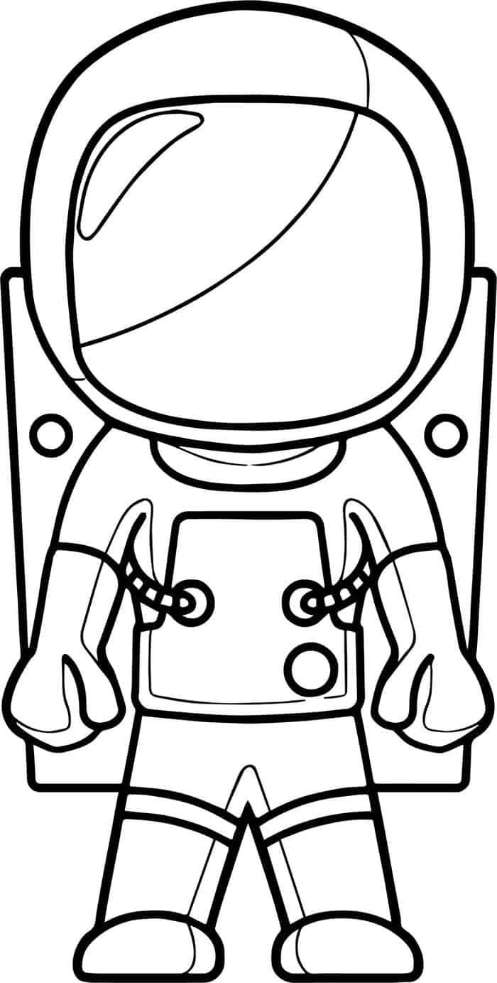 Astronaut Coloring Pages Printable PDF Coloringfolder