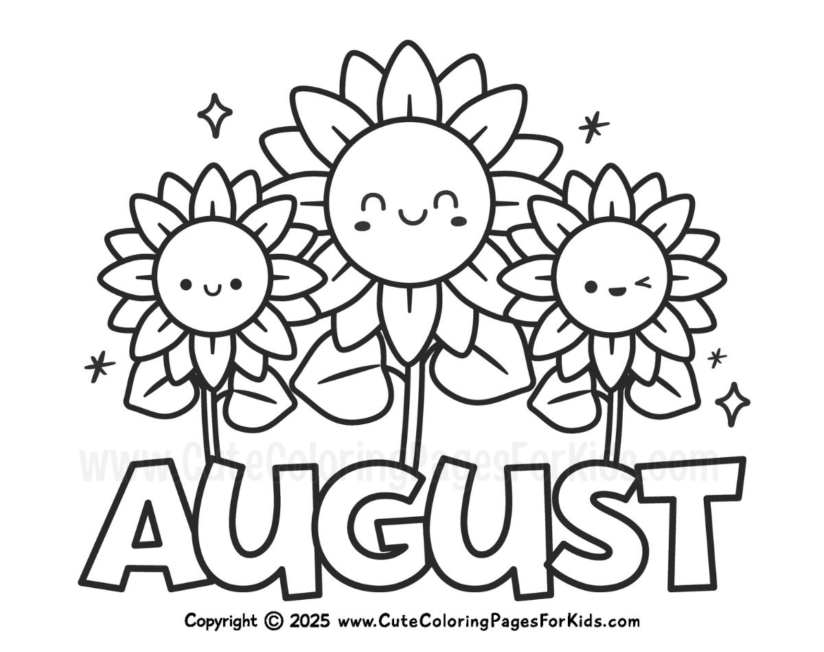 August Coloring Pages Free Printables Cute Coloring Pages For Kids August Coloring Pages Free Printables Cute Coloring Pages For Kids