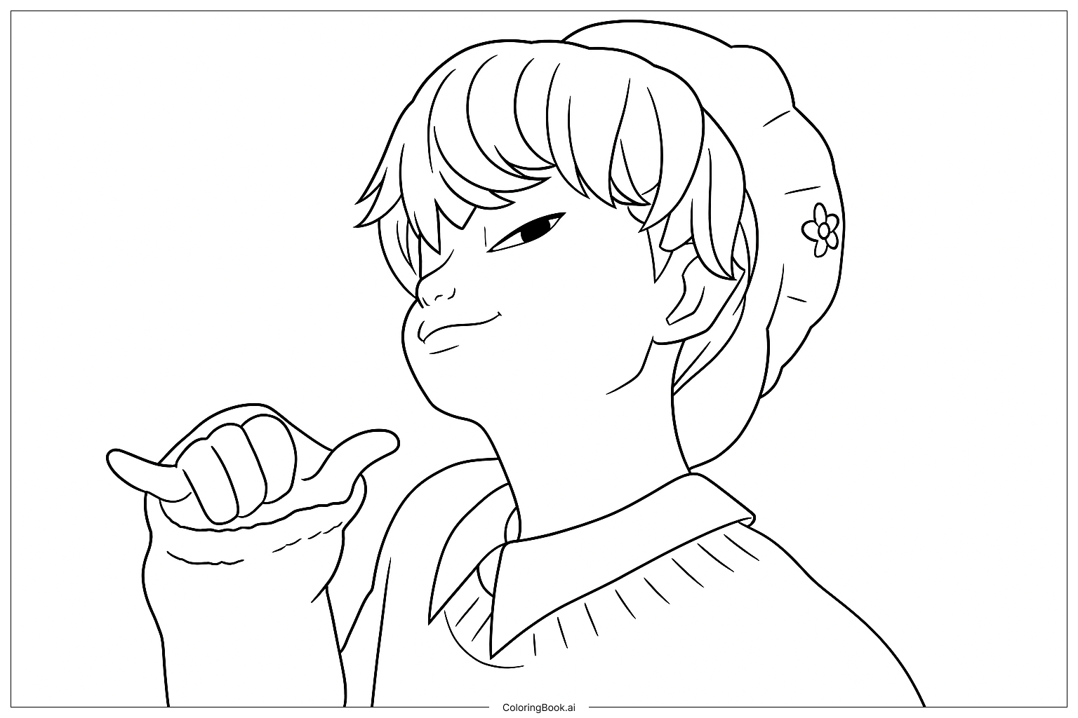 baby saja coloring page