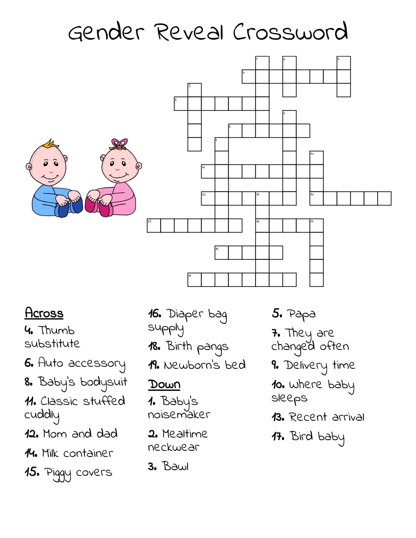 Baby Shower Word Search WordMint