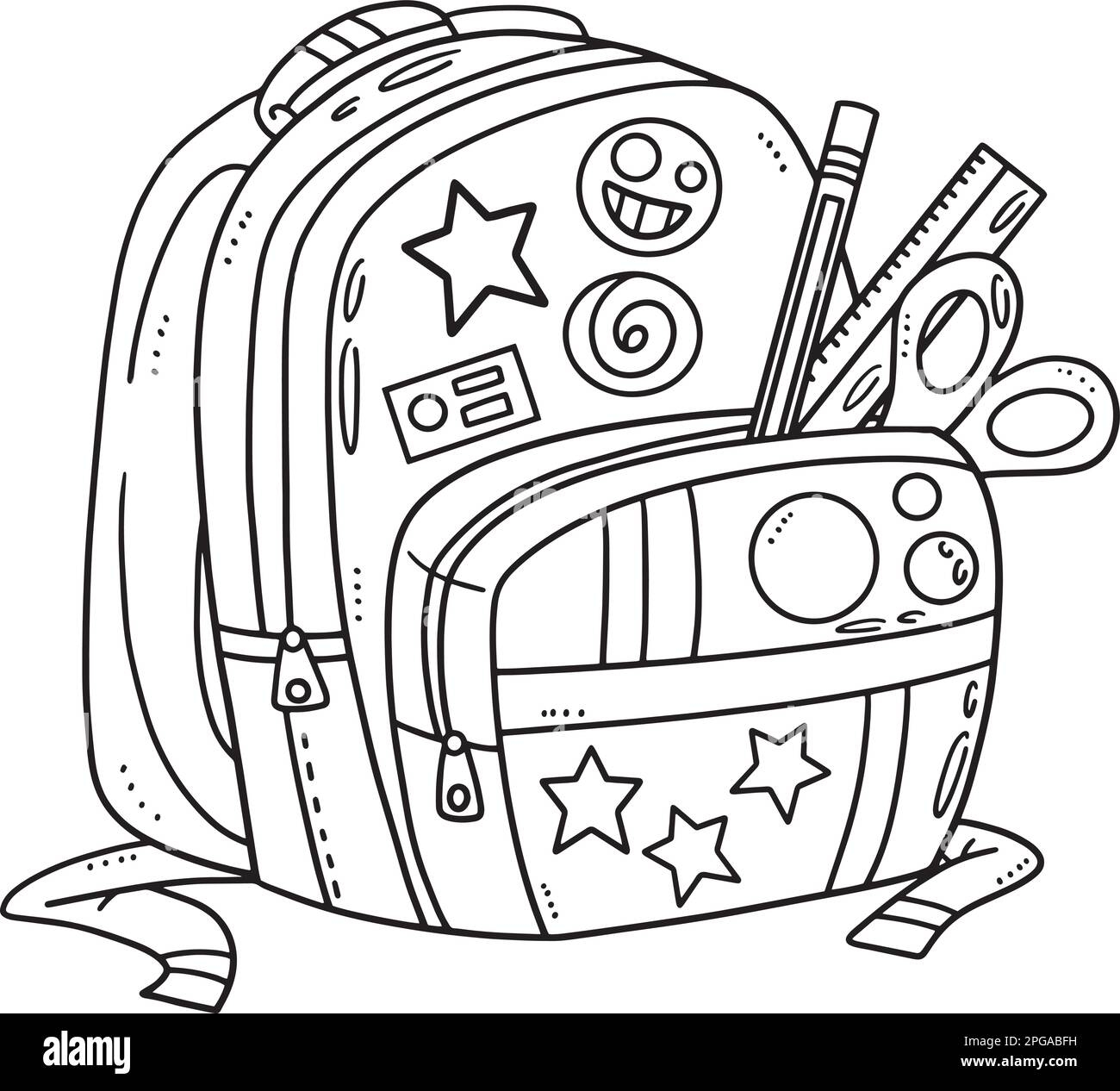 backpack coloring page