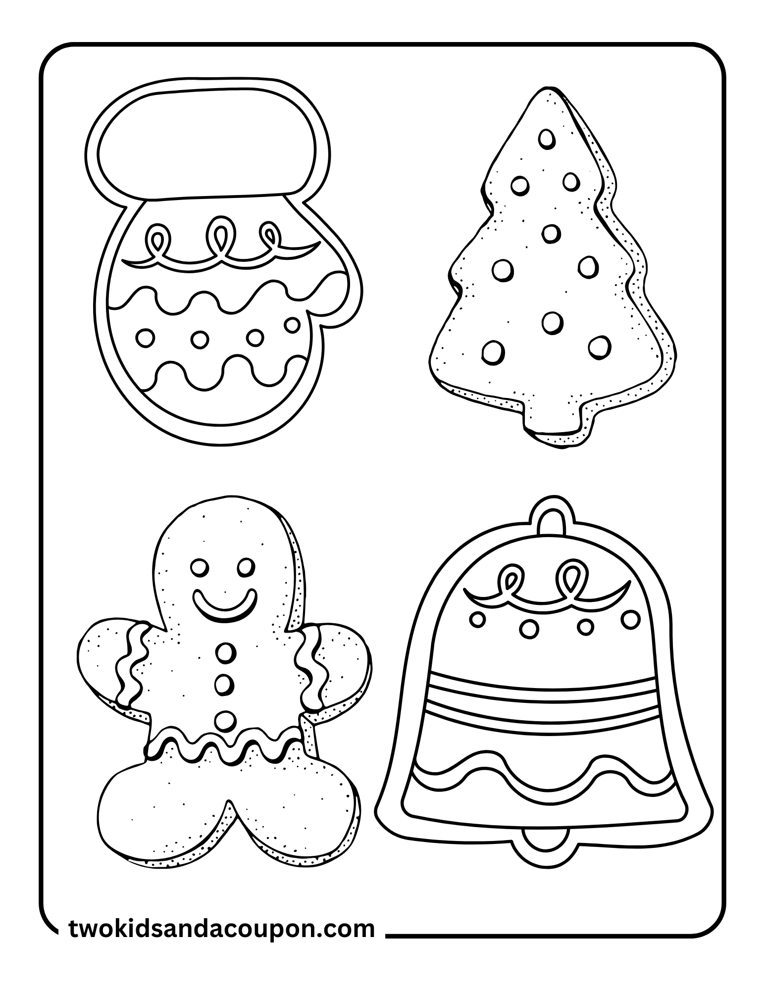 Bake Up Some Fun With Christmas Cookie Coloring Pages