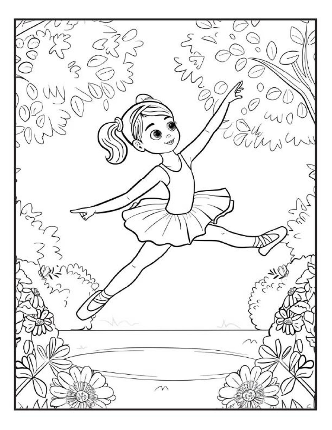 Ballerina 1 11 15 Coloring Pages 5 Pages Etsy Ballerina 1 11 15 Coloring Pages 5 Pages Etsy