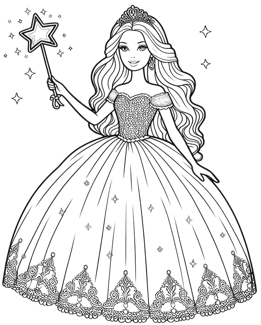 barbie fashion coloring pages