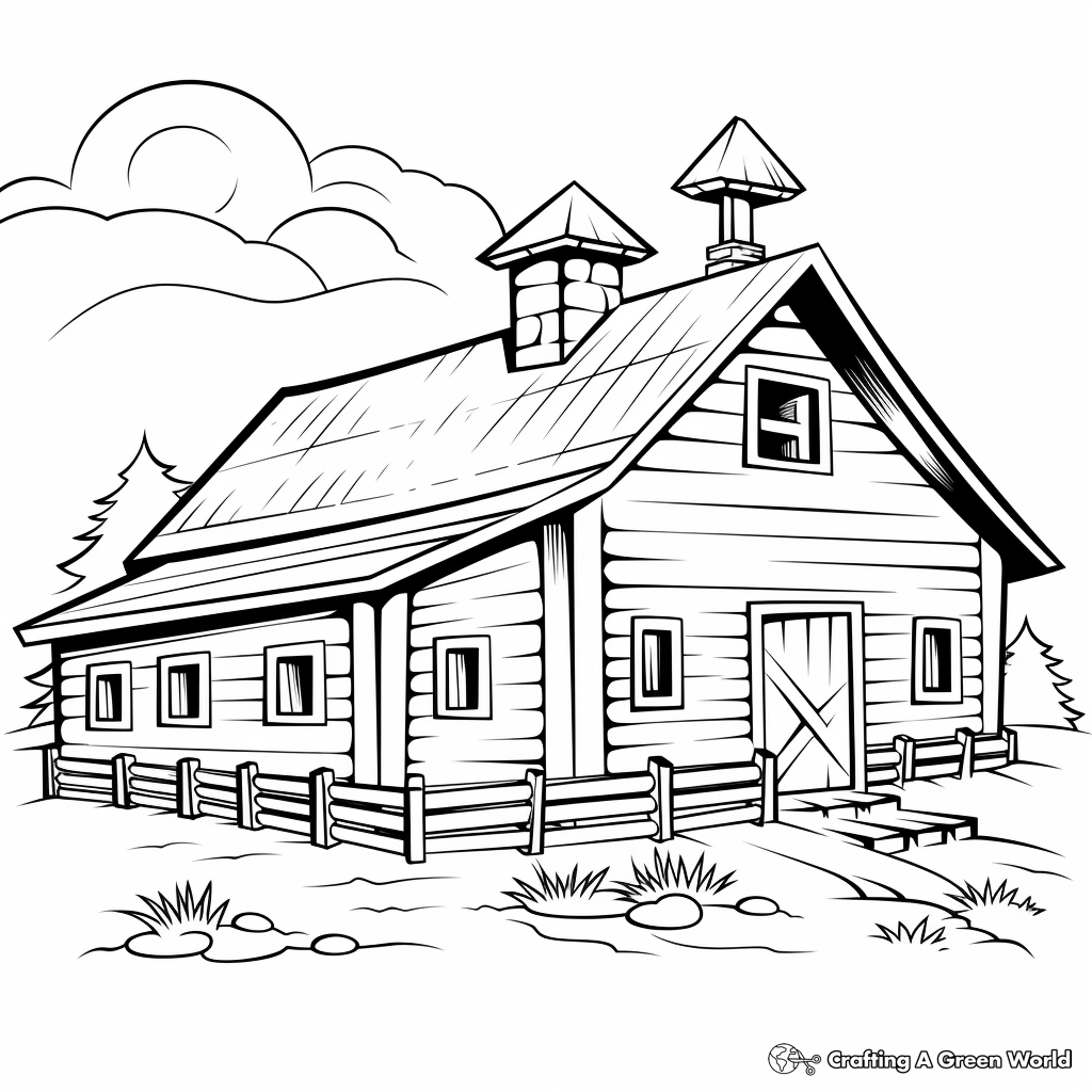 Barn Coloring Pages Free Printable 