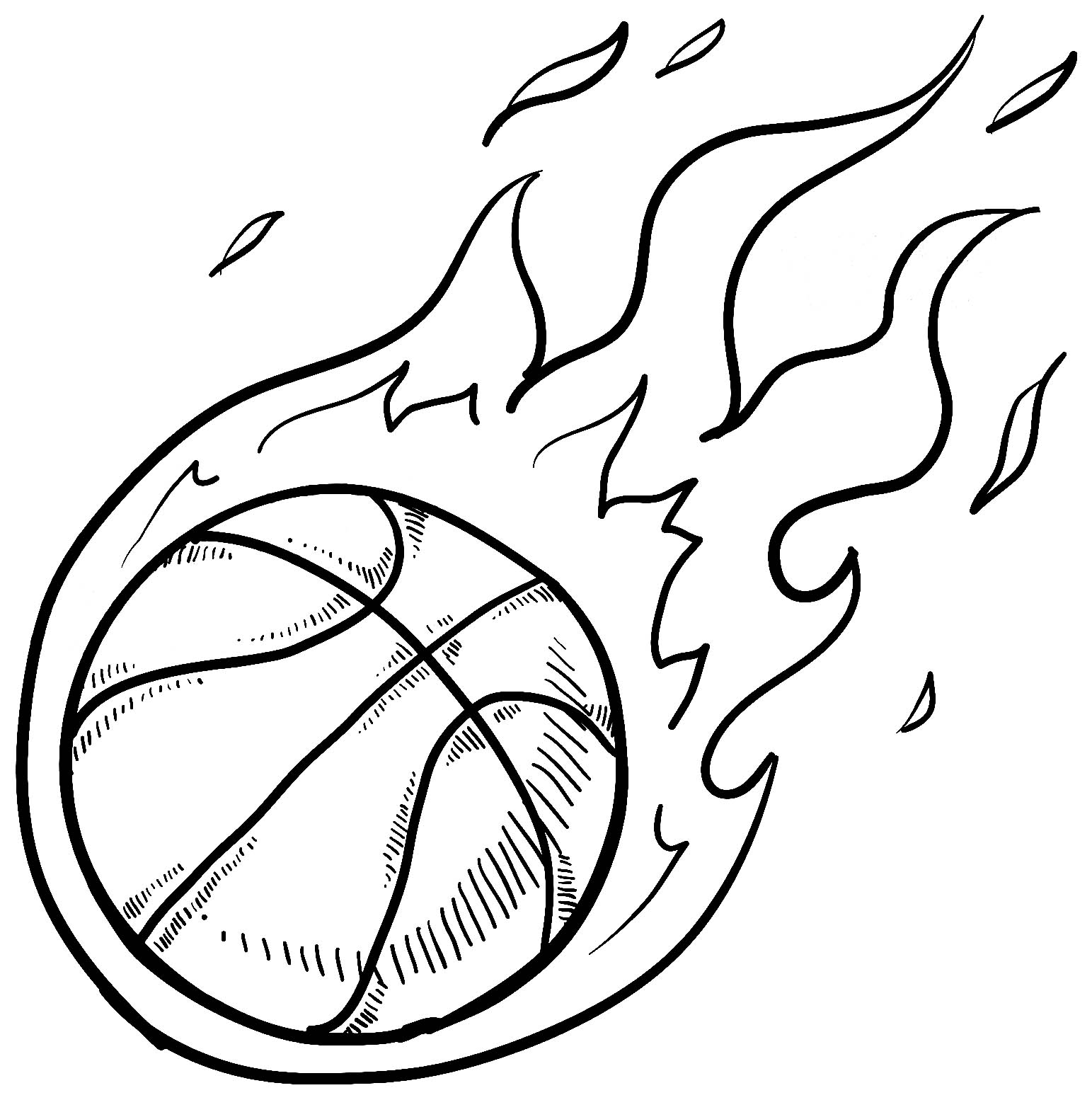 Basketball Coloring Page For Kids Basketball Coloring Pages