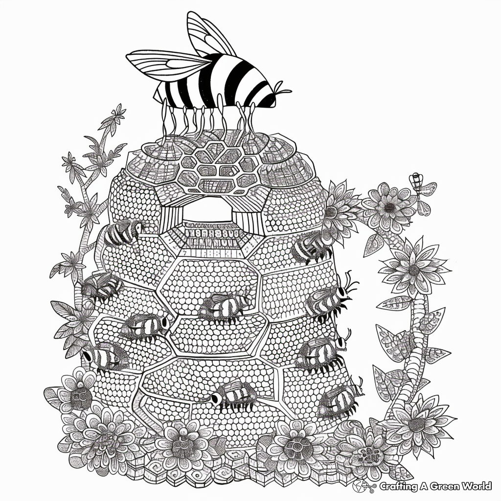 Beehive Coloring Pages Free Printable Beehive Coloring Pages Free Printable