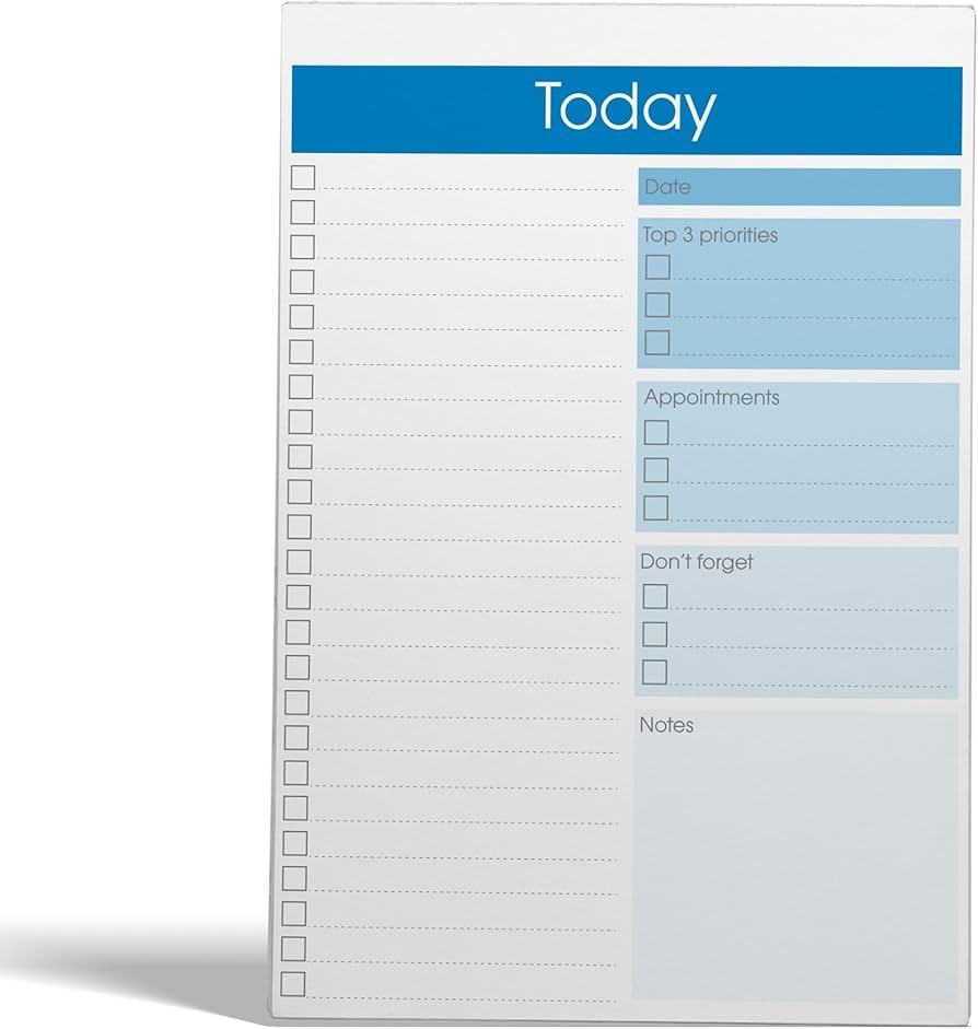 Better Office Products To Do List Notepad 7 X 10 Today Note Pad 52 Sheets Daily Agenda Productivity Checklist Organizer 1 Pack 0090696258304 Amazon Office Products Better Office Products To Do List Notepad 7 X 10 Today Note Pad 52 Sheets Daily Agenda Productivity Checklist Organizer 1 Pack 0090696258304 Amazon Office Products