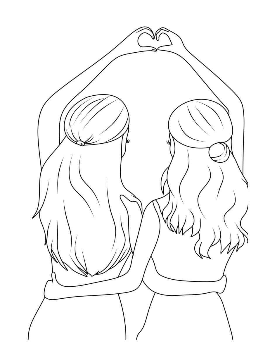 BFF Coloring Page BFF Coloring Page
