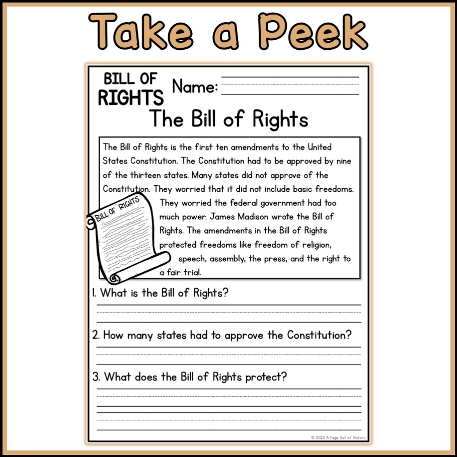bill of rights worksheet