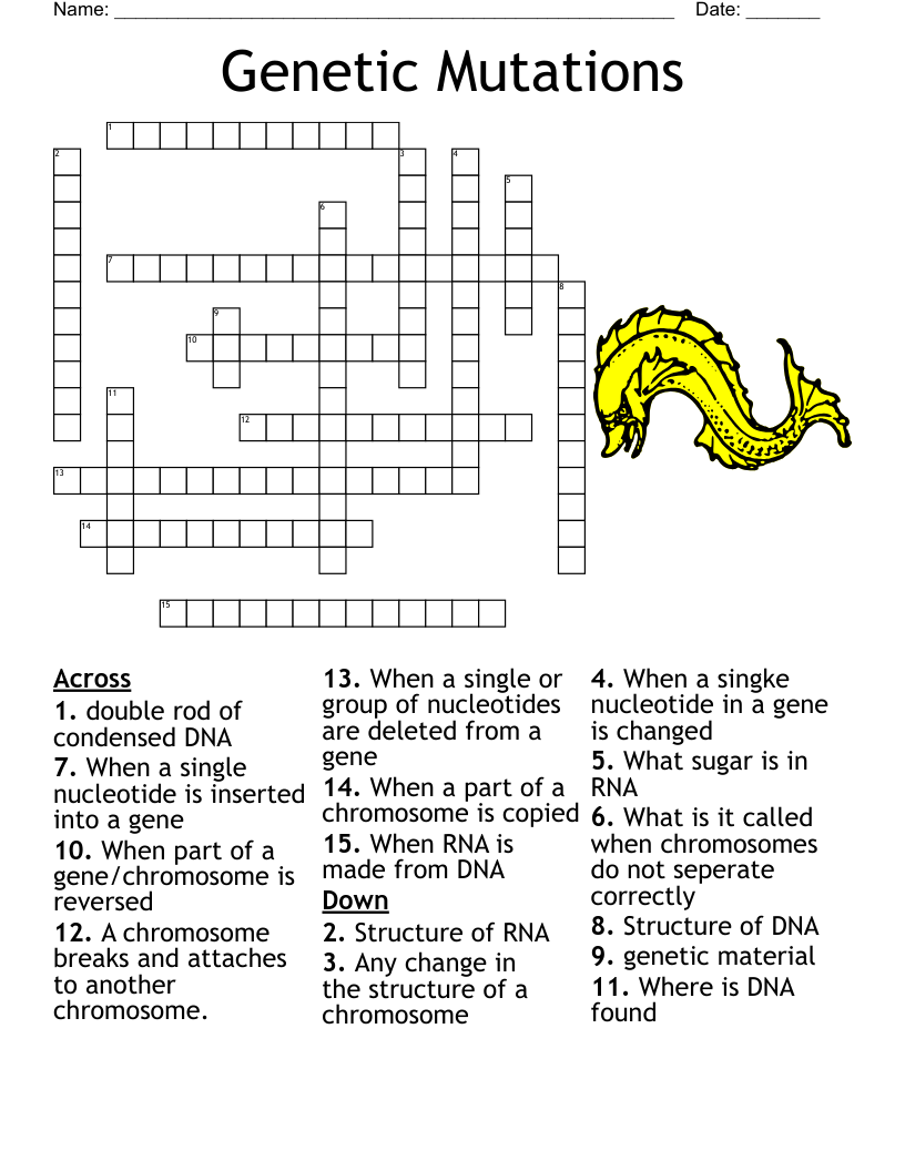 Biology Crossword Puzzle WordMint