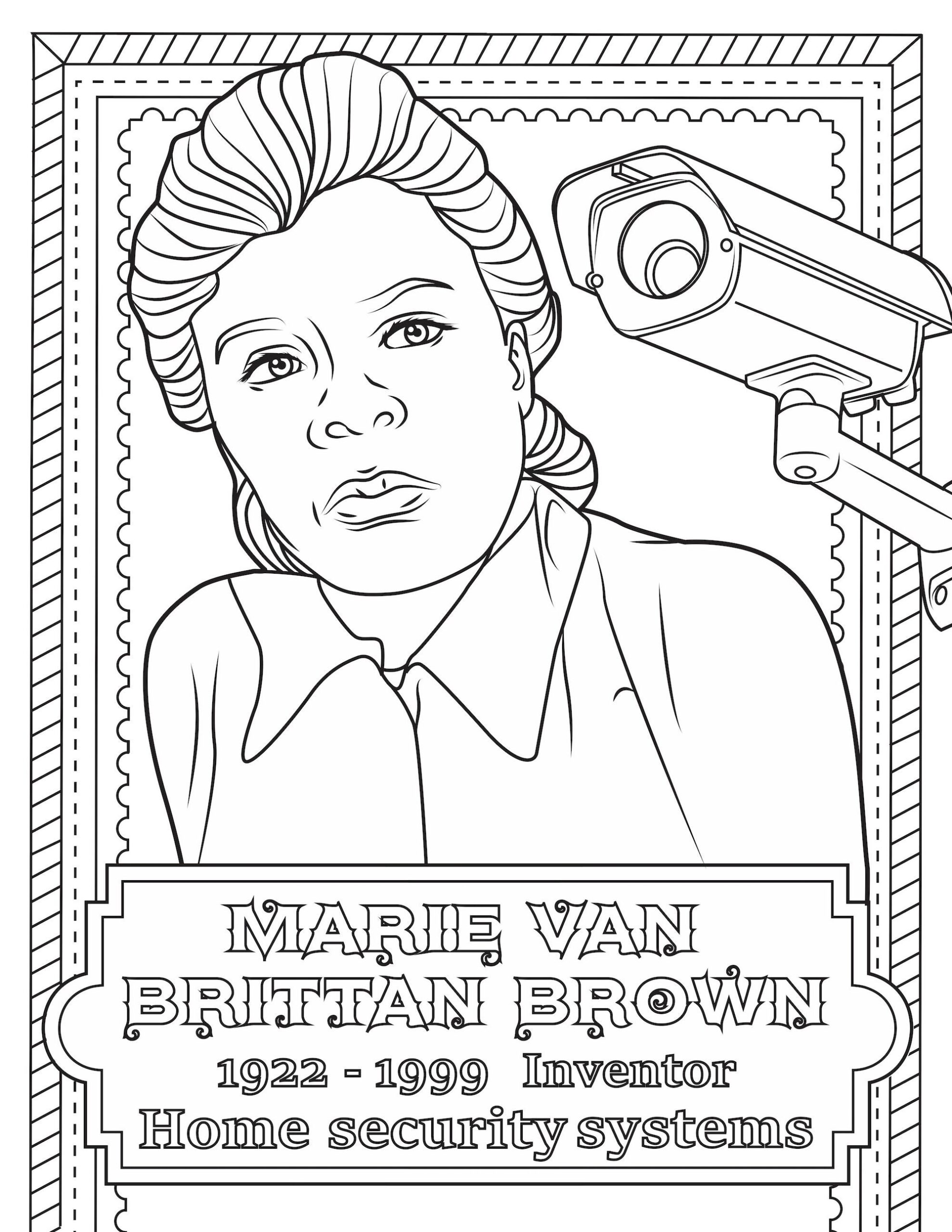 Black Inventor Black History Coloring Page Printable Colouring Page Adult Color Sheet Instant Download Etsy