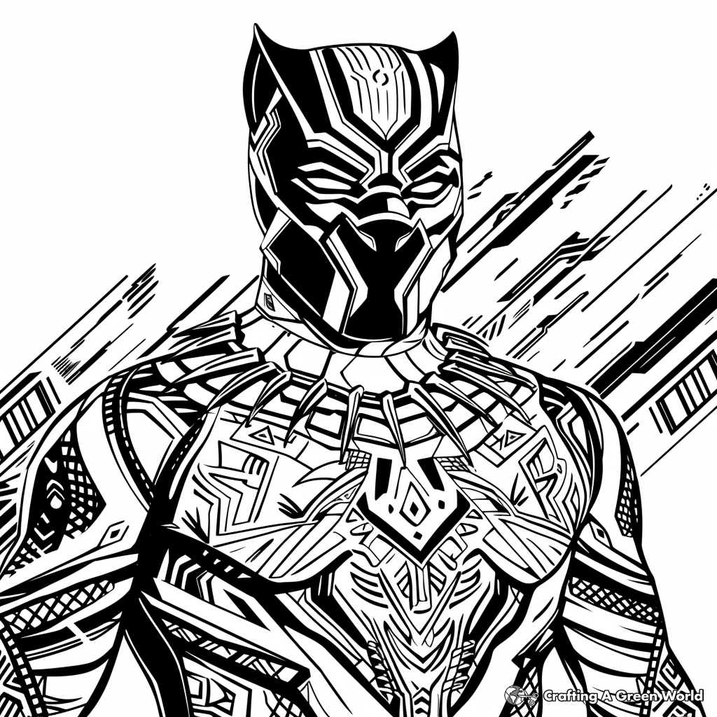 black panther coloring page