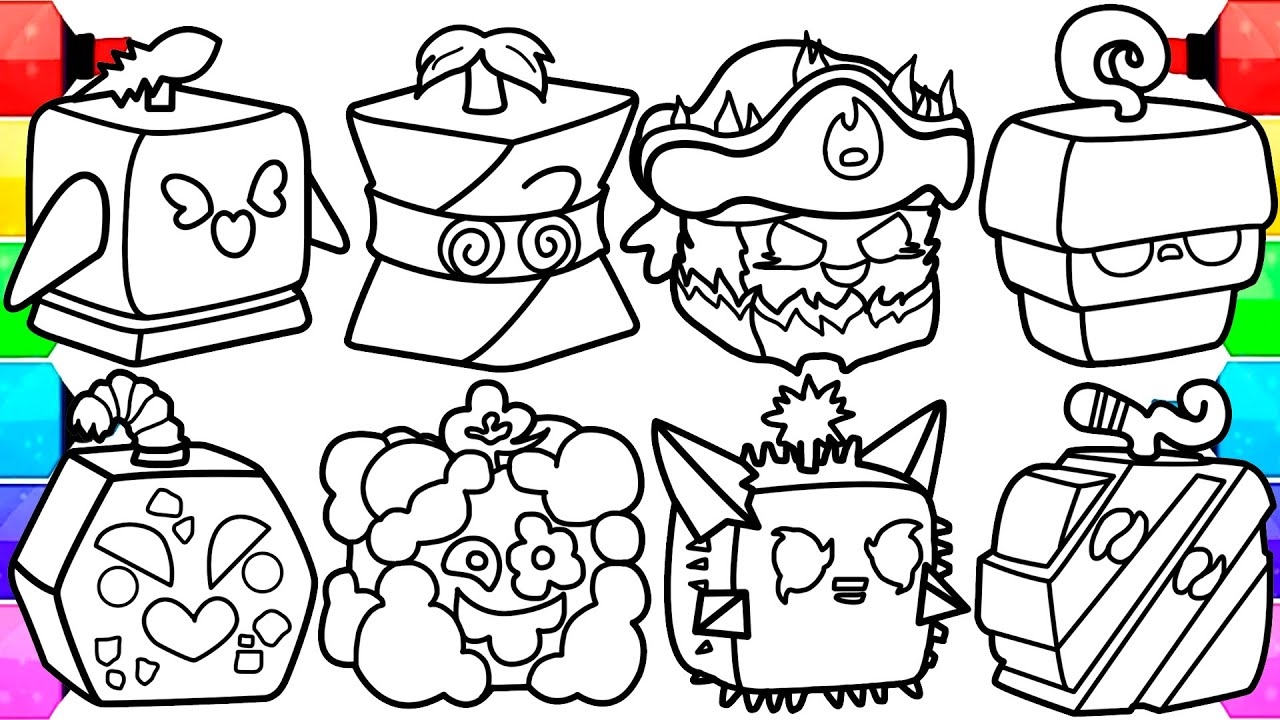 BLOX FRUITS COLORING PAGES How To Color All Devil Fruits Roll Chances UPDATED Part 1 YouTube