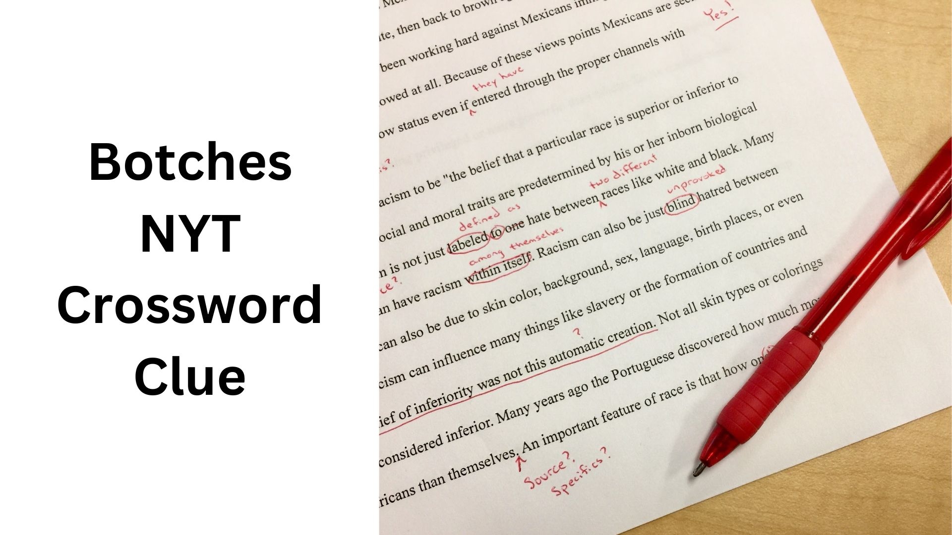 Botches NYT Crossword Clue September 29 2024