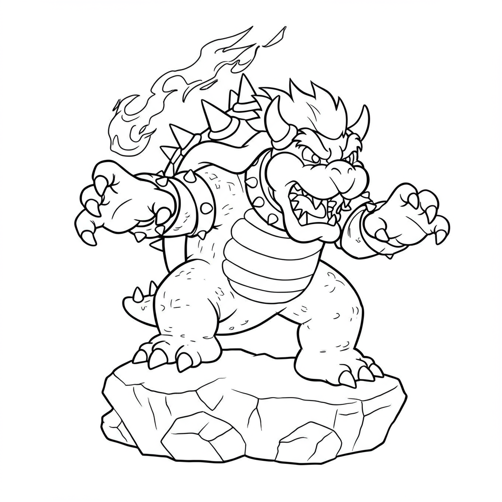 Bowser Coloring Pages Coloring app