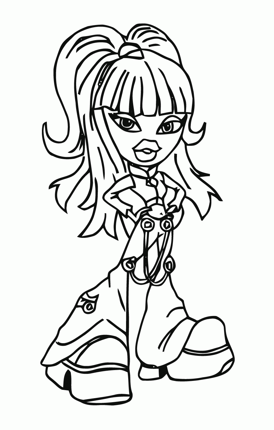 coloring pages of bratz