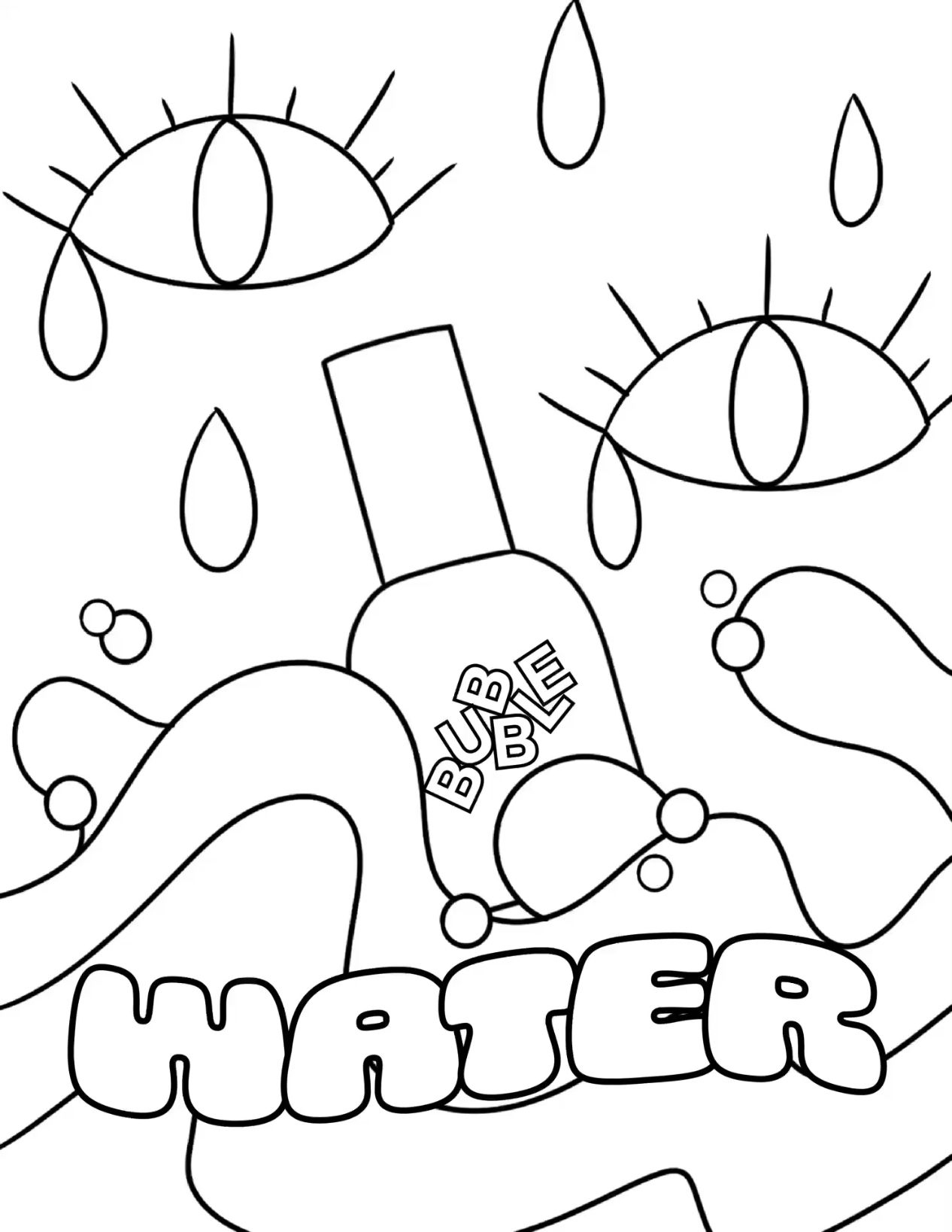 bubble skincare coloring pages