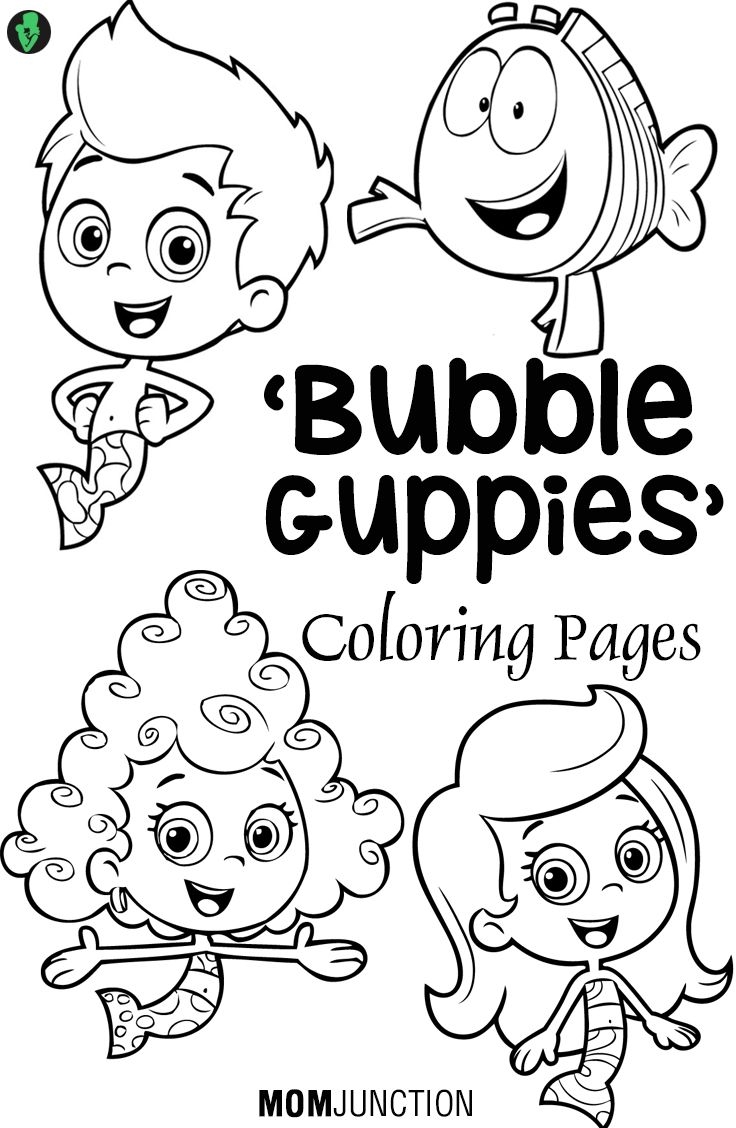 coloring pages for bubble guppies