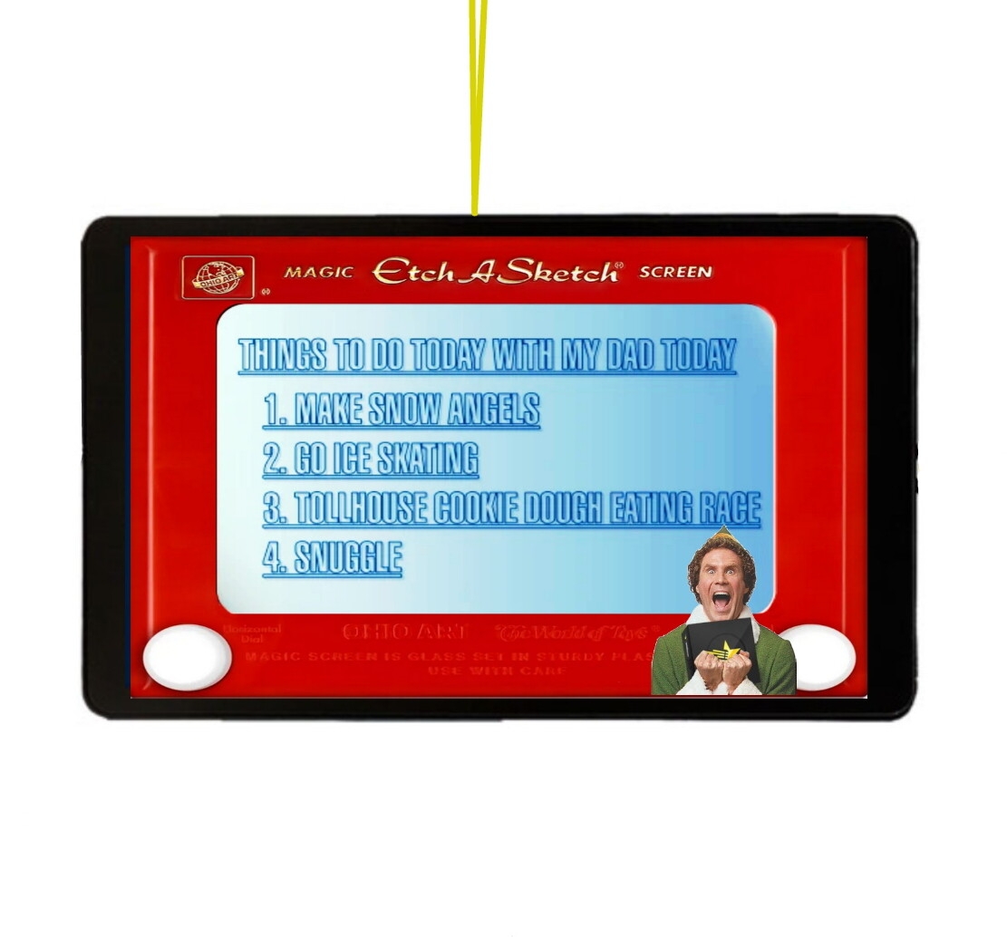Buddy The Elf Movie To Do List Back Lit Holiday Christmas Tree Ornament EBay