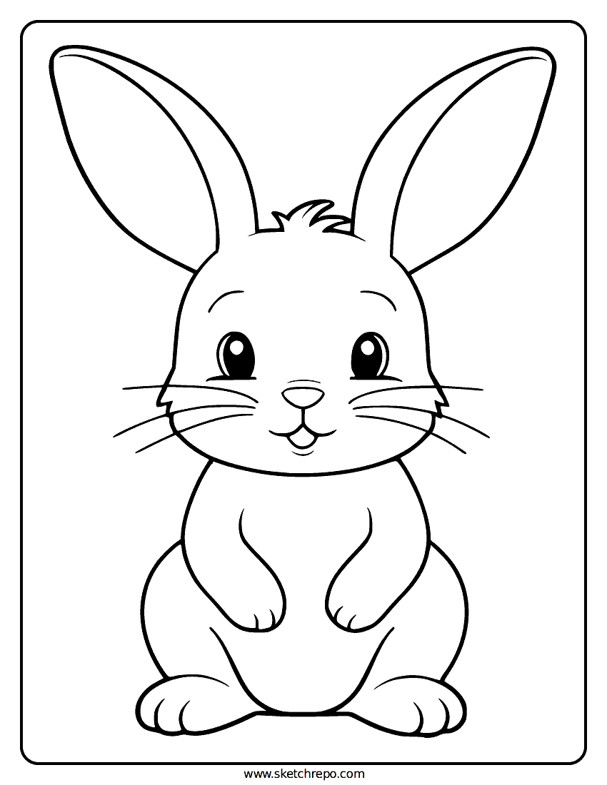 rabbit coloring page