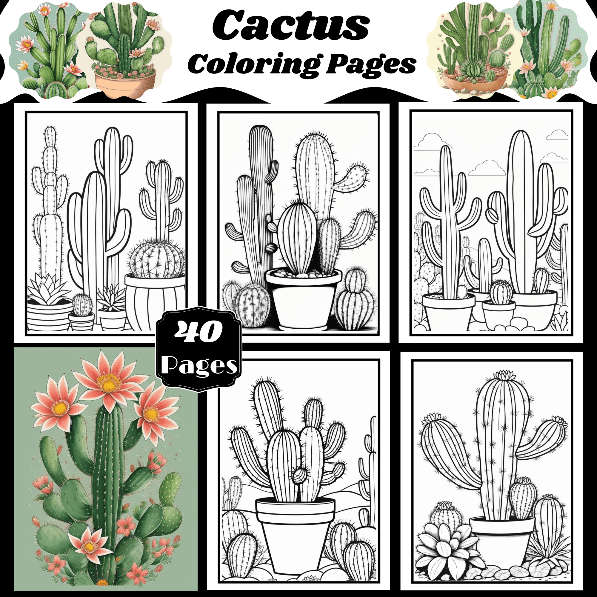 cactus coloring pages