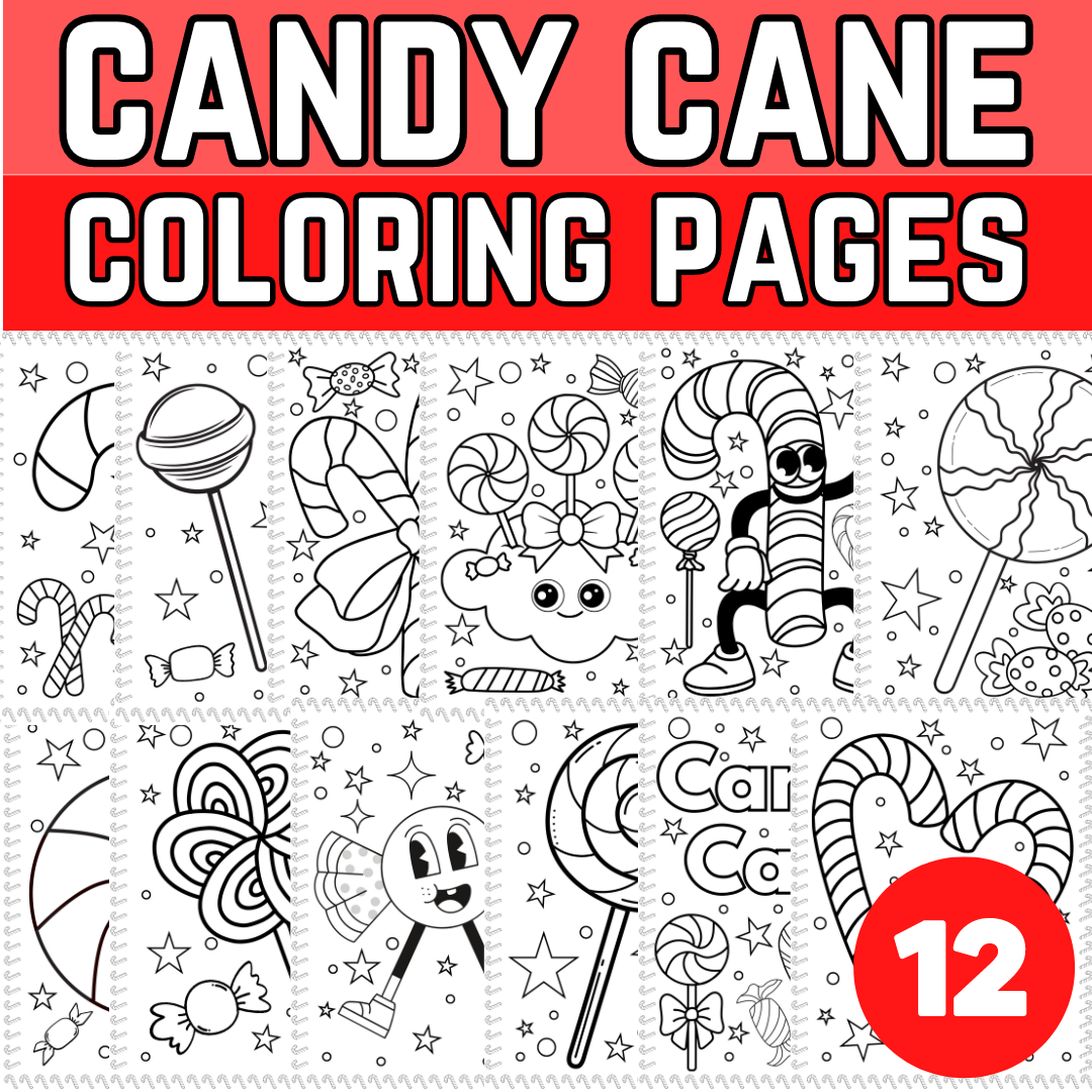 Candy Cane Template Sheets Candy Cane Coloring Pages Candy Cane Day Outline Made By Teachers