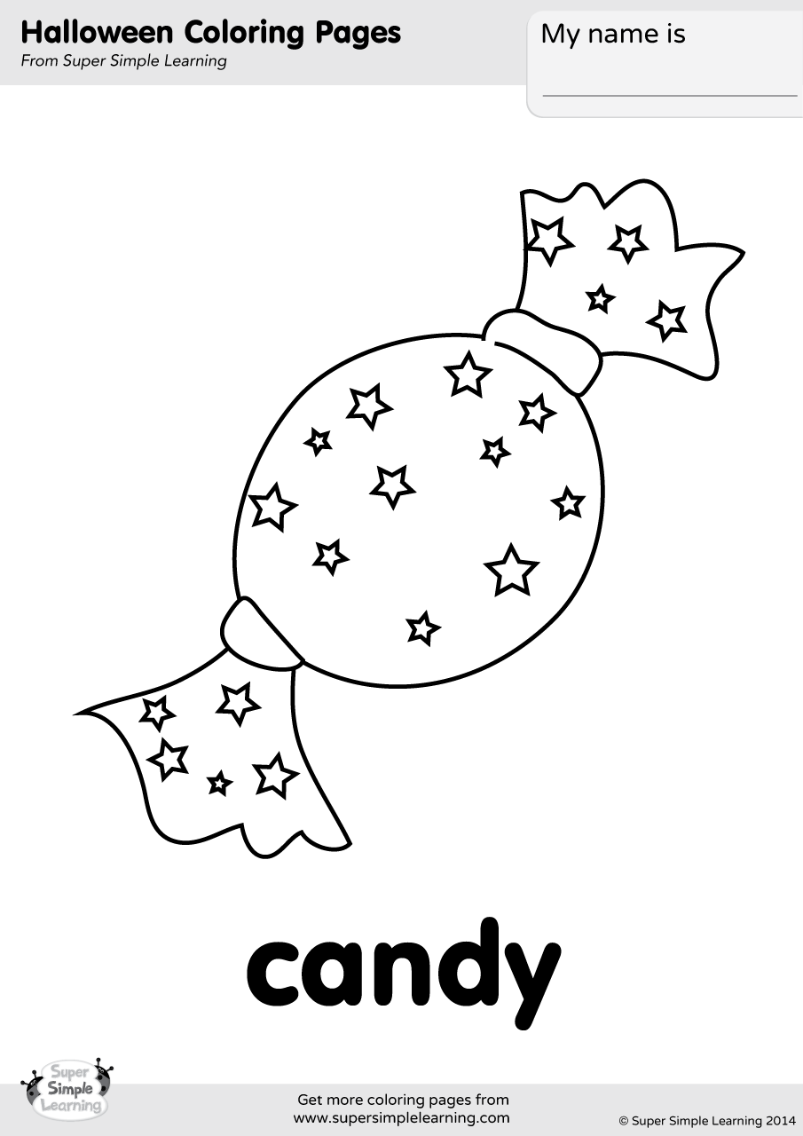 Candy Coloring Page Super Simple